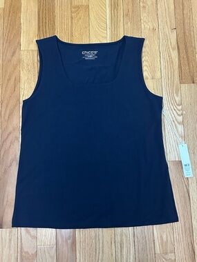 Chico's Navy Scoop Neck Tank Top